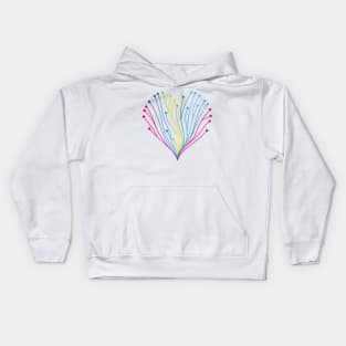 Vibrant Love: Colorful Heart Kids Hoodie